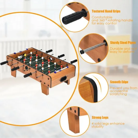 27" Foosball Table Mini Tabletop Soccer Game