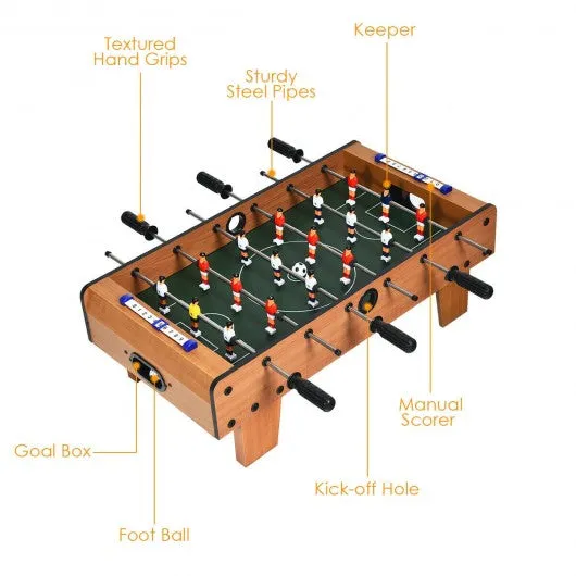27" Foosball Table Mini Tabletop Soccer Game