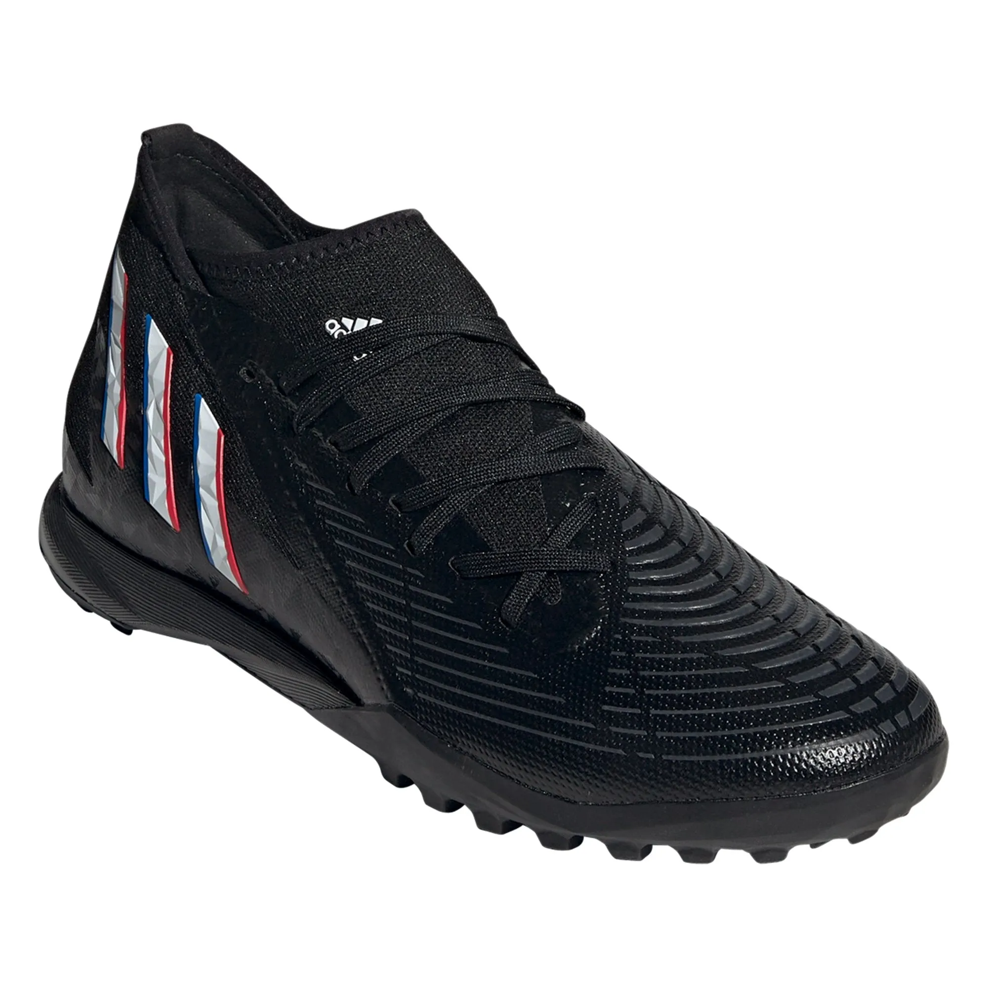 adidas Predator Edge.3 TF Artificial Turf Soccer Shoes - Core Black/Cloud White/Vivid Red