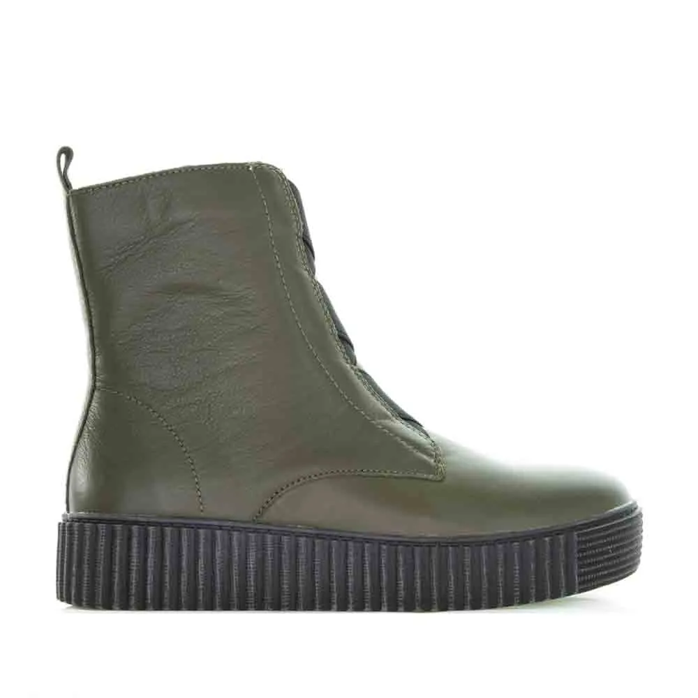 Alfie & Evie Date Khaki Leather