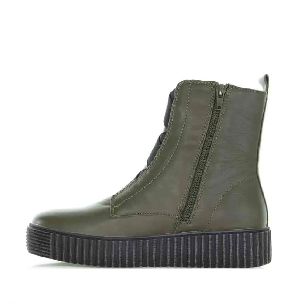 Alfie & Evie Date Khaki Leather