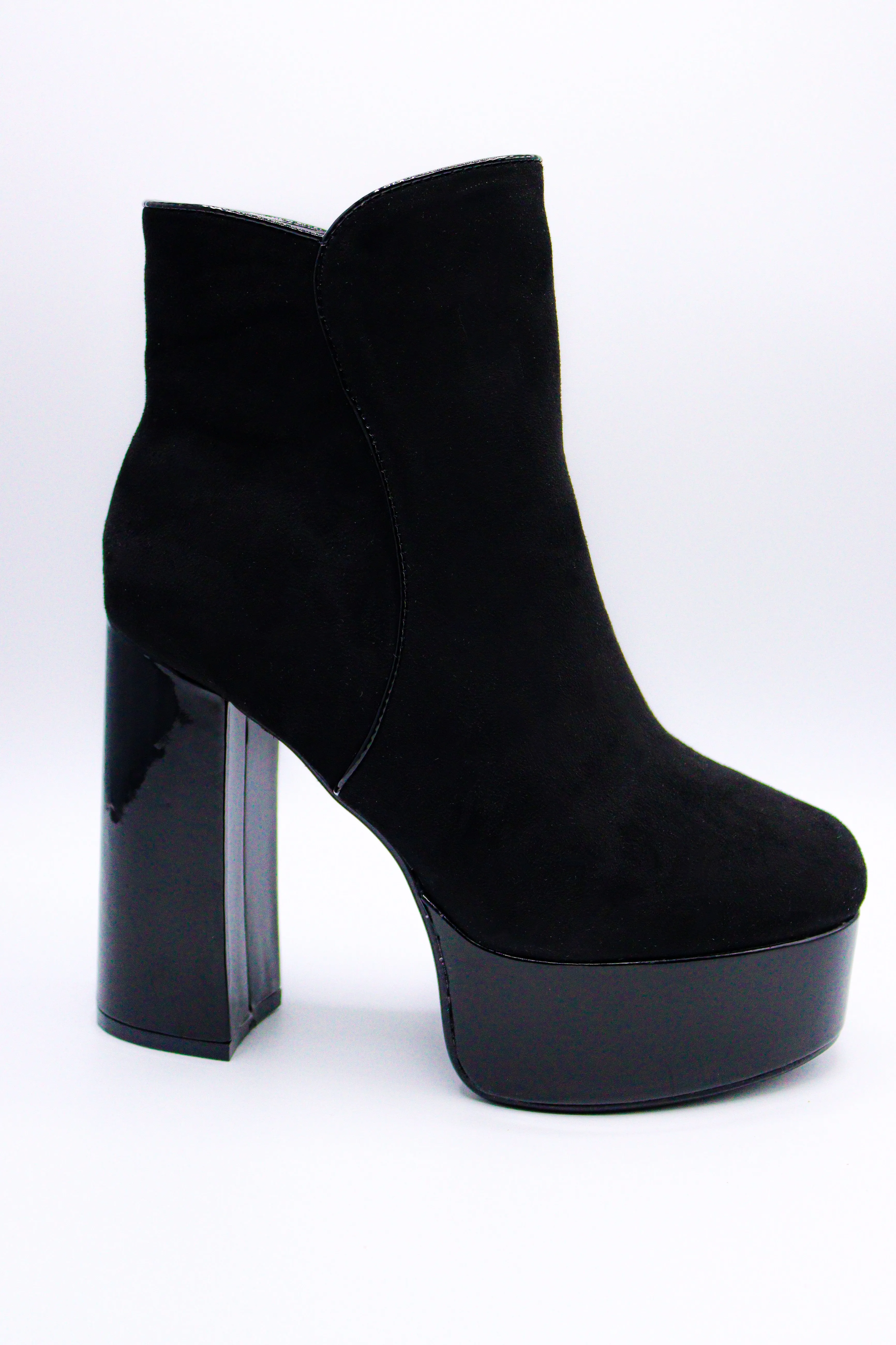 Black Chunky Platform Ankle Boots