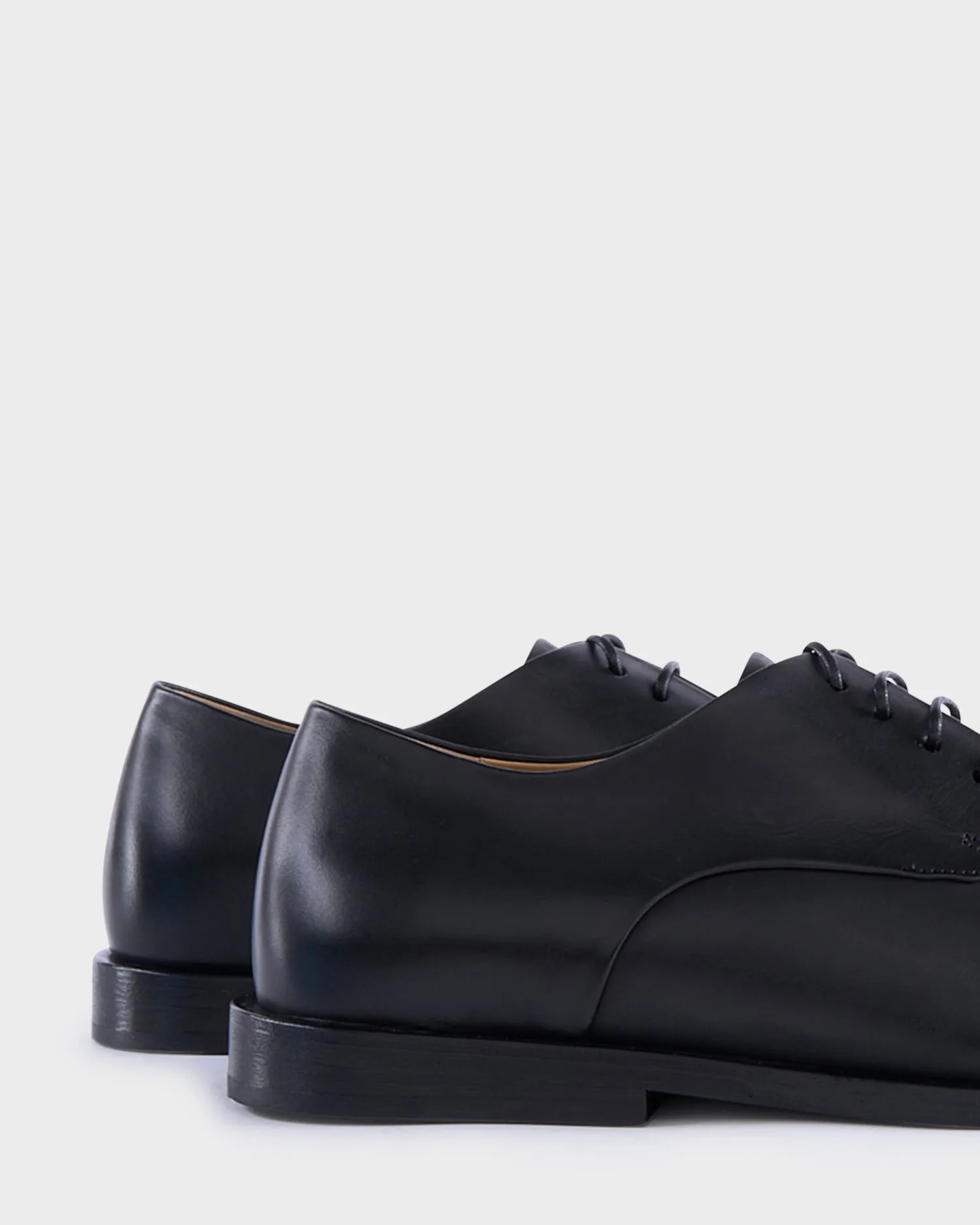 Black Glossy Calf Derby Shoes