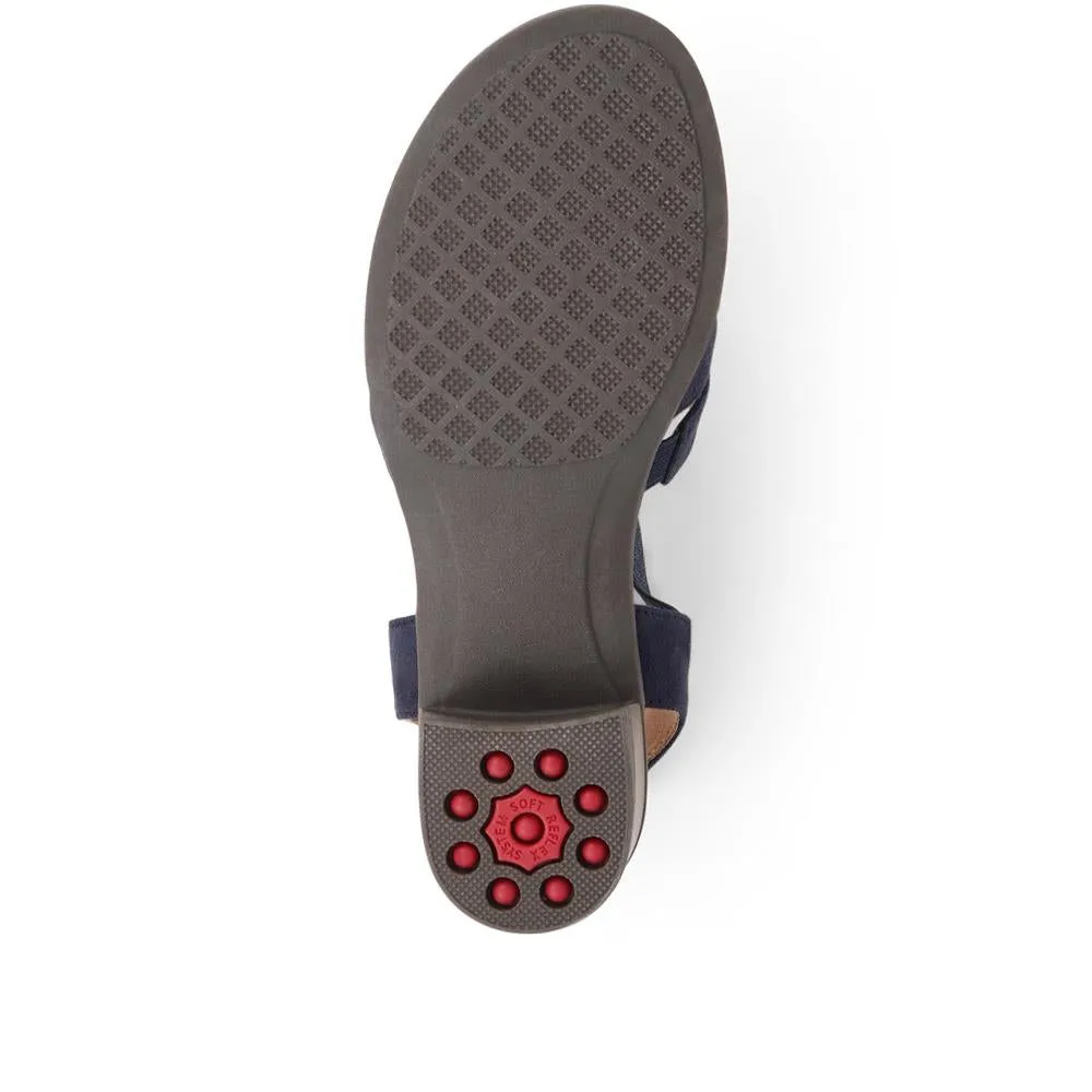 Block Heeled Slip-On Sandals  - CENTR39057 / 324 981