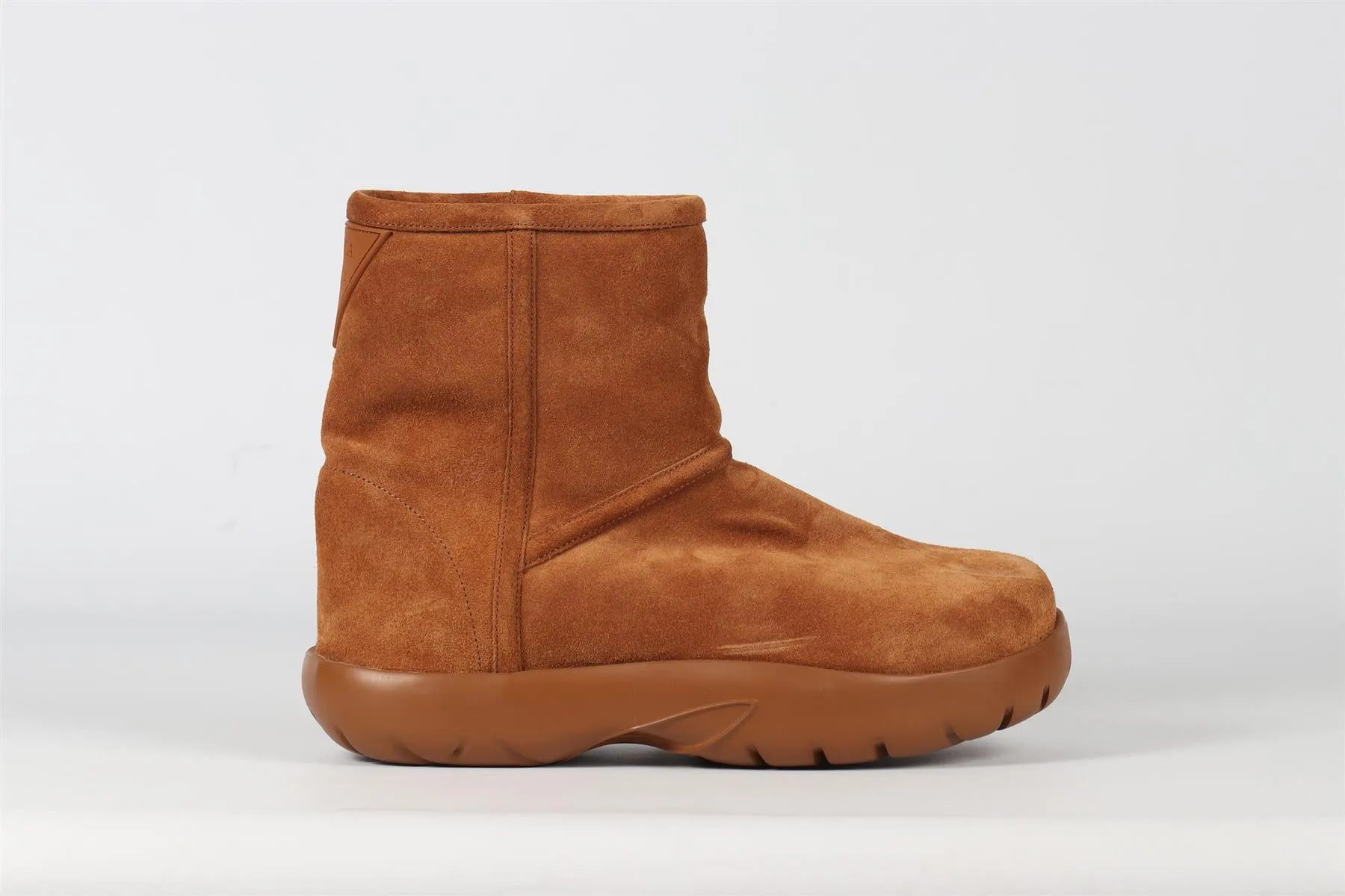 BOTTEGA VENETA SNAP SHEARLING AND SUEDE ANKLE BOOTS EU 38 UK 5 US 8