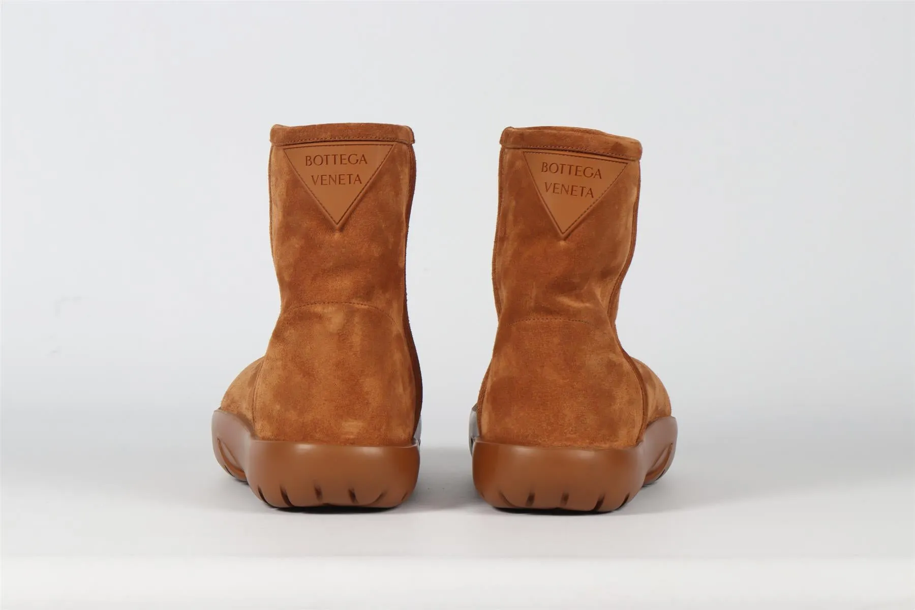 BOTTEGA VENETA SNAP SHEARLING AND SUEDE ANKLE BOOTS EU 38 UK 5 US 8