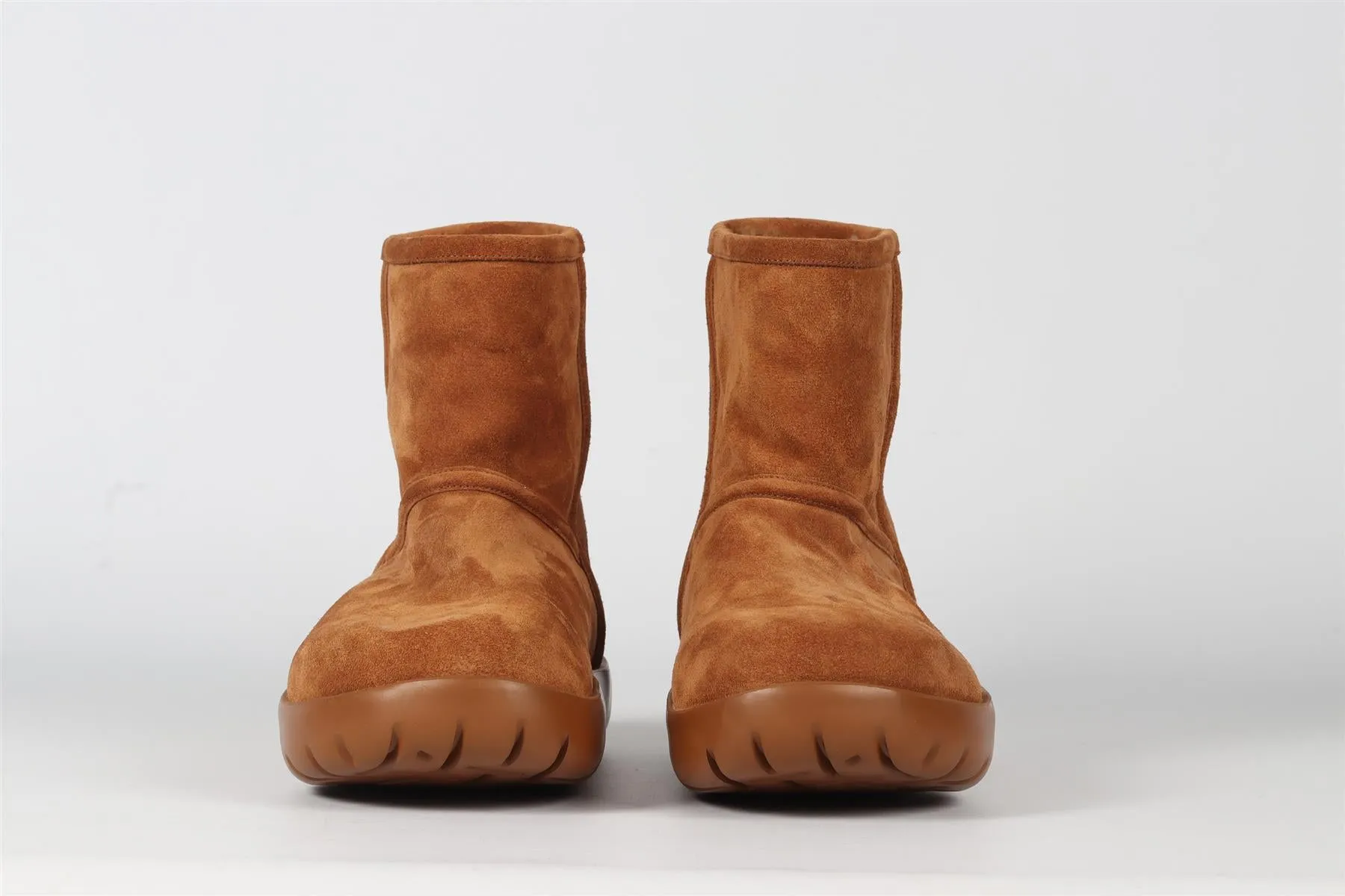 BOTTEGA VENETA SNAP SHEARLING AND SUEDE ANKLE BOOTS EU 38 UK 5 US 8