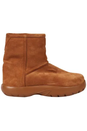 BOTTEGA VENETA SNAP SHEARLING AND SUEDE ANKLE BOOTS EU 38 UK 5 US 8
