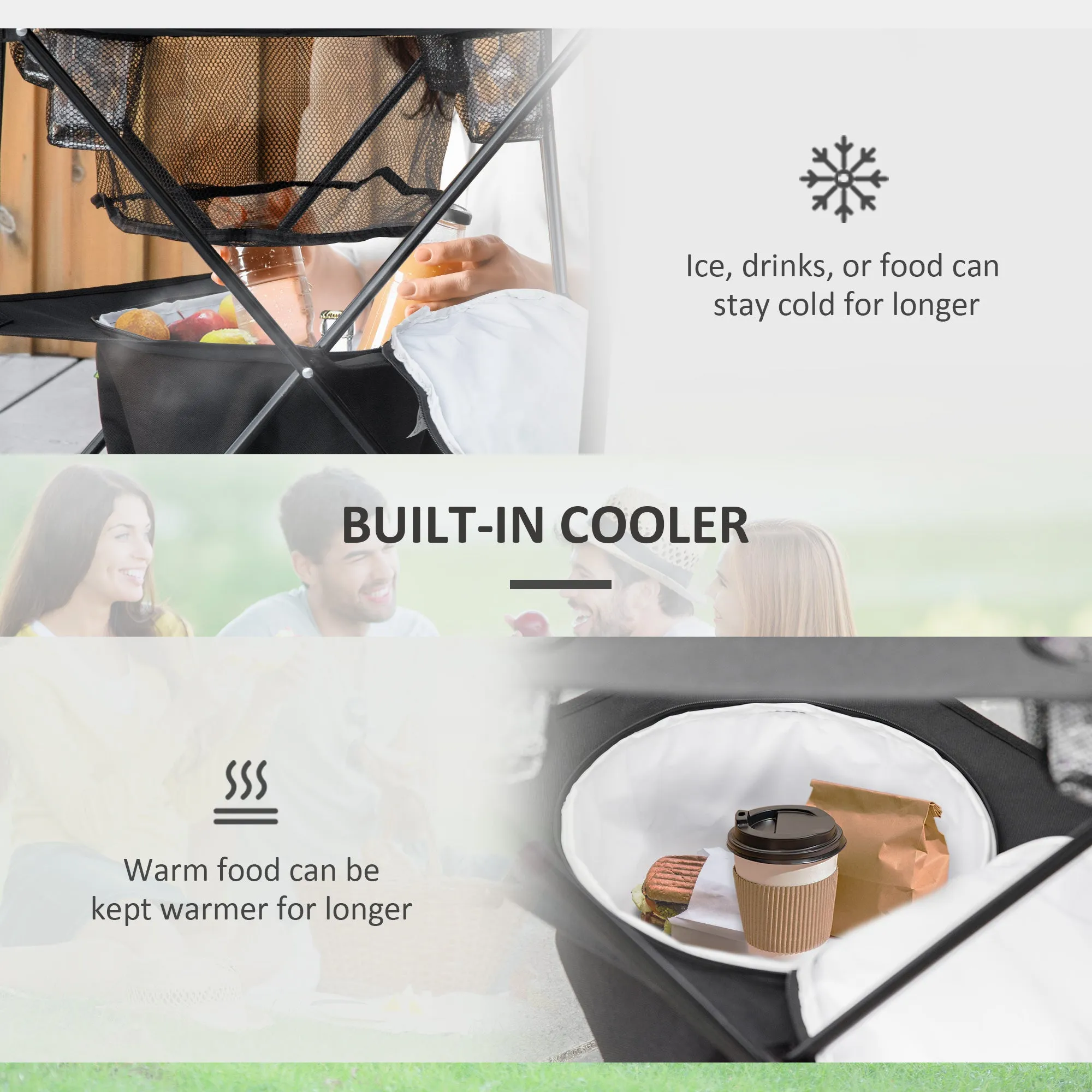 Camping Tent with Inflatable Mattress and Camping Table&Chair, 2-3 Person Dome Tent with Sewn-in Groundsheet, Portable 3000mm Waterproof Tent with Carry Bag and Hook, for Fishing Hiking