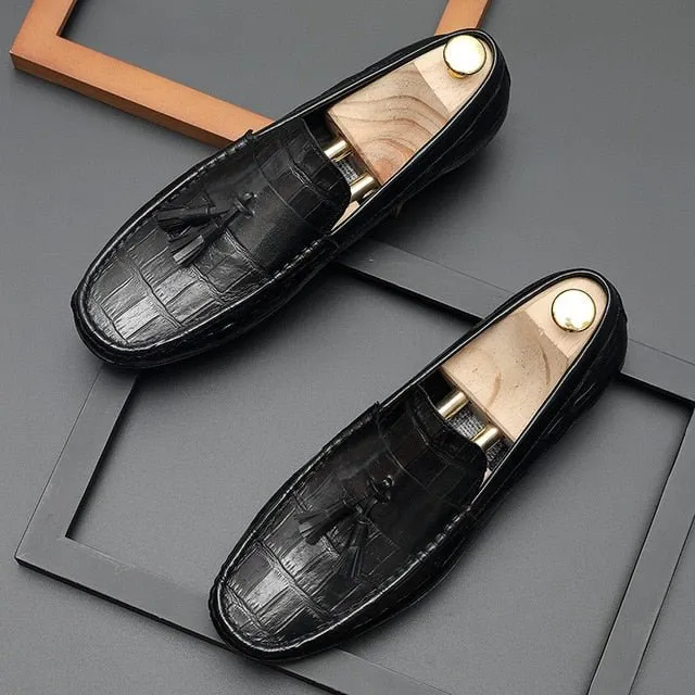 Ebonique Croc Pattern Loafers