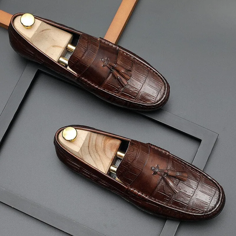 Ebonique Croc Pattern Loafers
