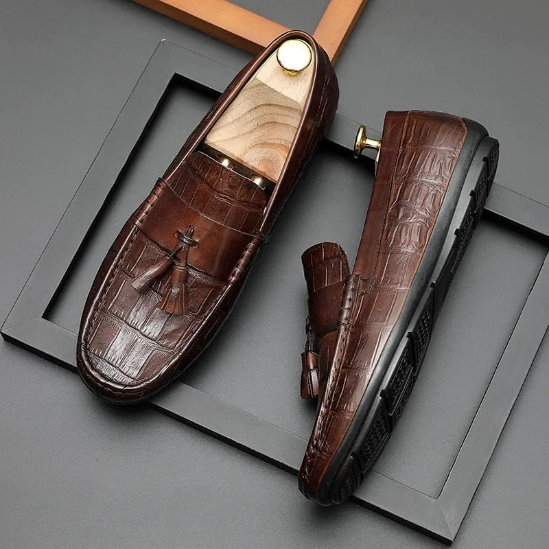 Ebonique Croc Pattern Loafers