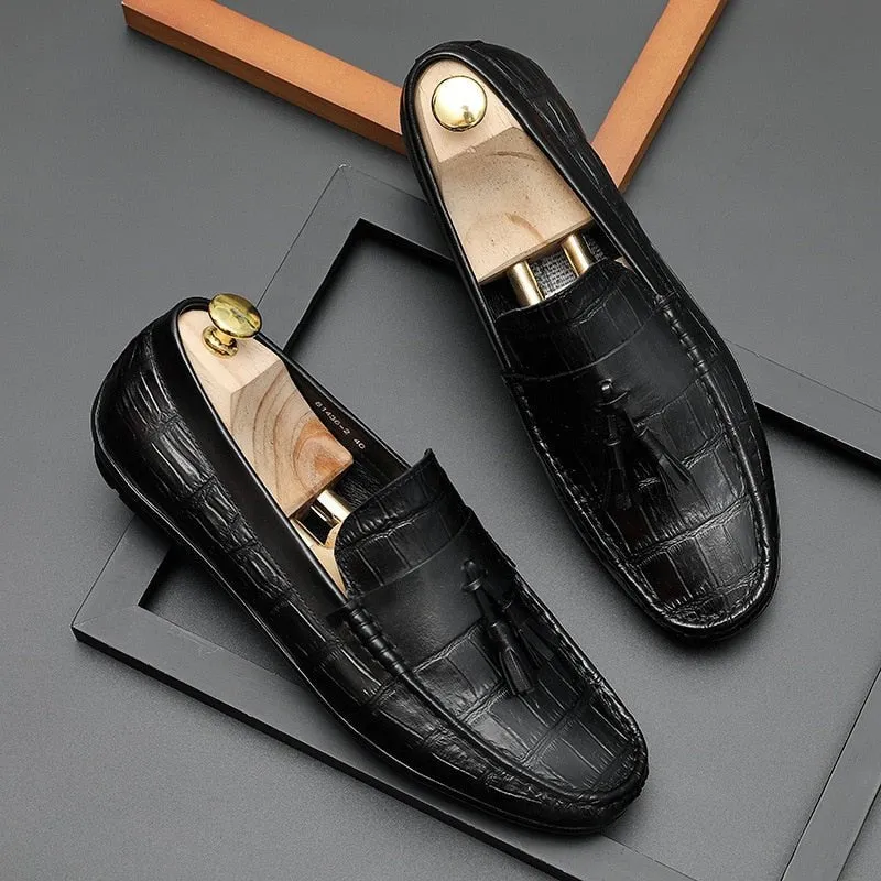 Ebonique Croc Pattern Loafers