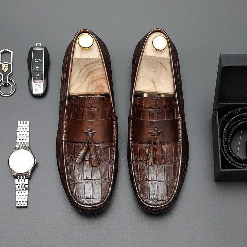 Ebonique Croc Pattern Loafers