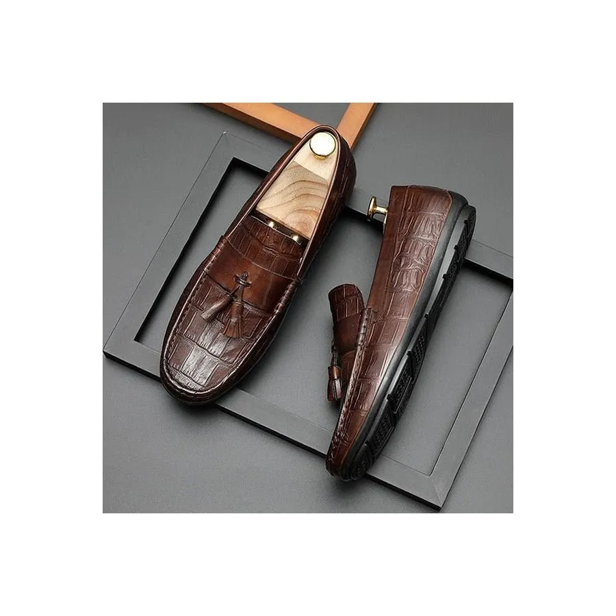 Ebonique Croc Pattern Loafers