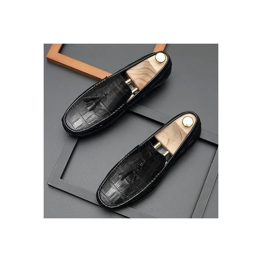 Ebonique Croc Pattern Loafers