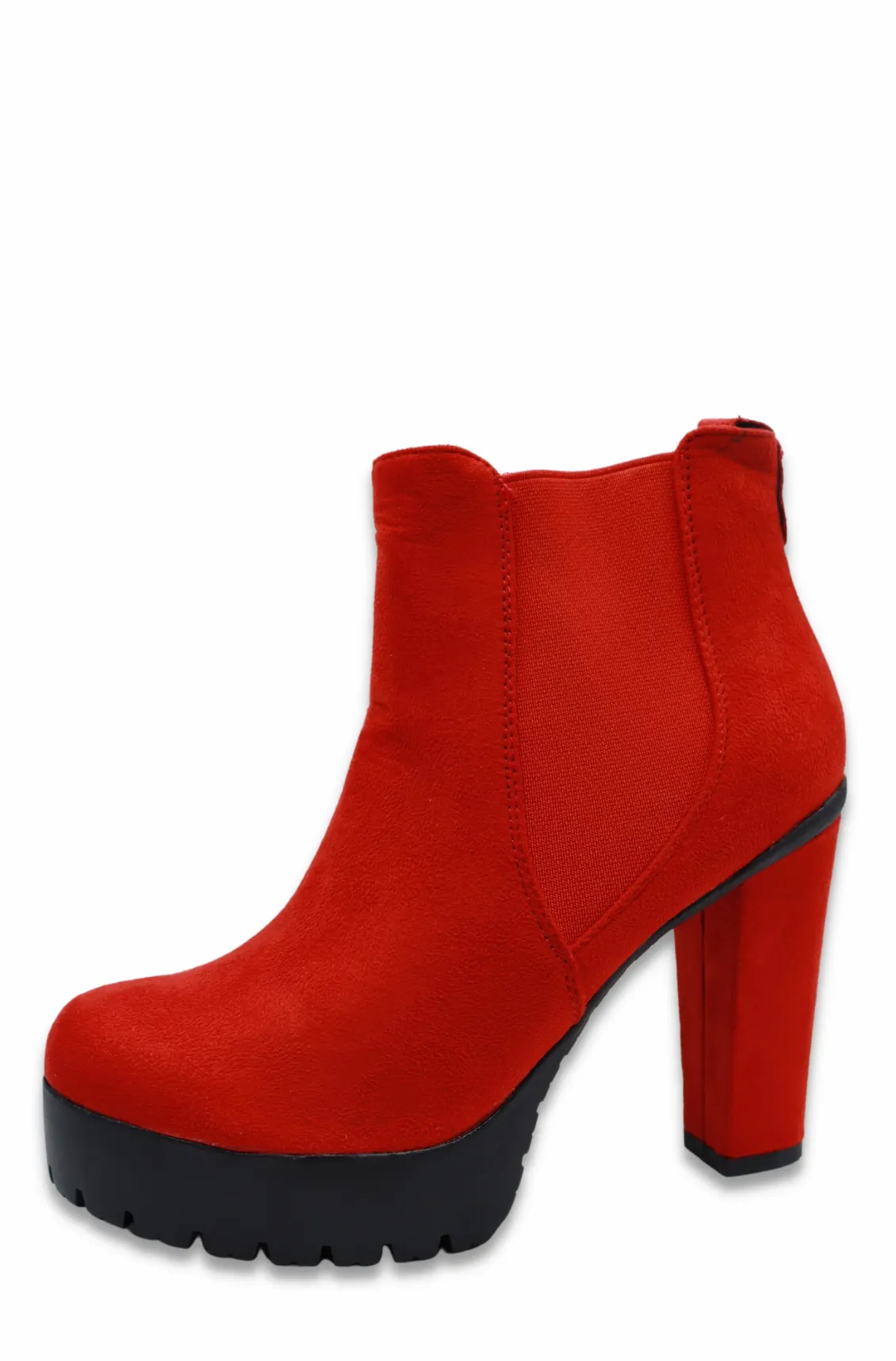 Edwin Women’s Suedette Ankle Boots (Red)