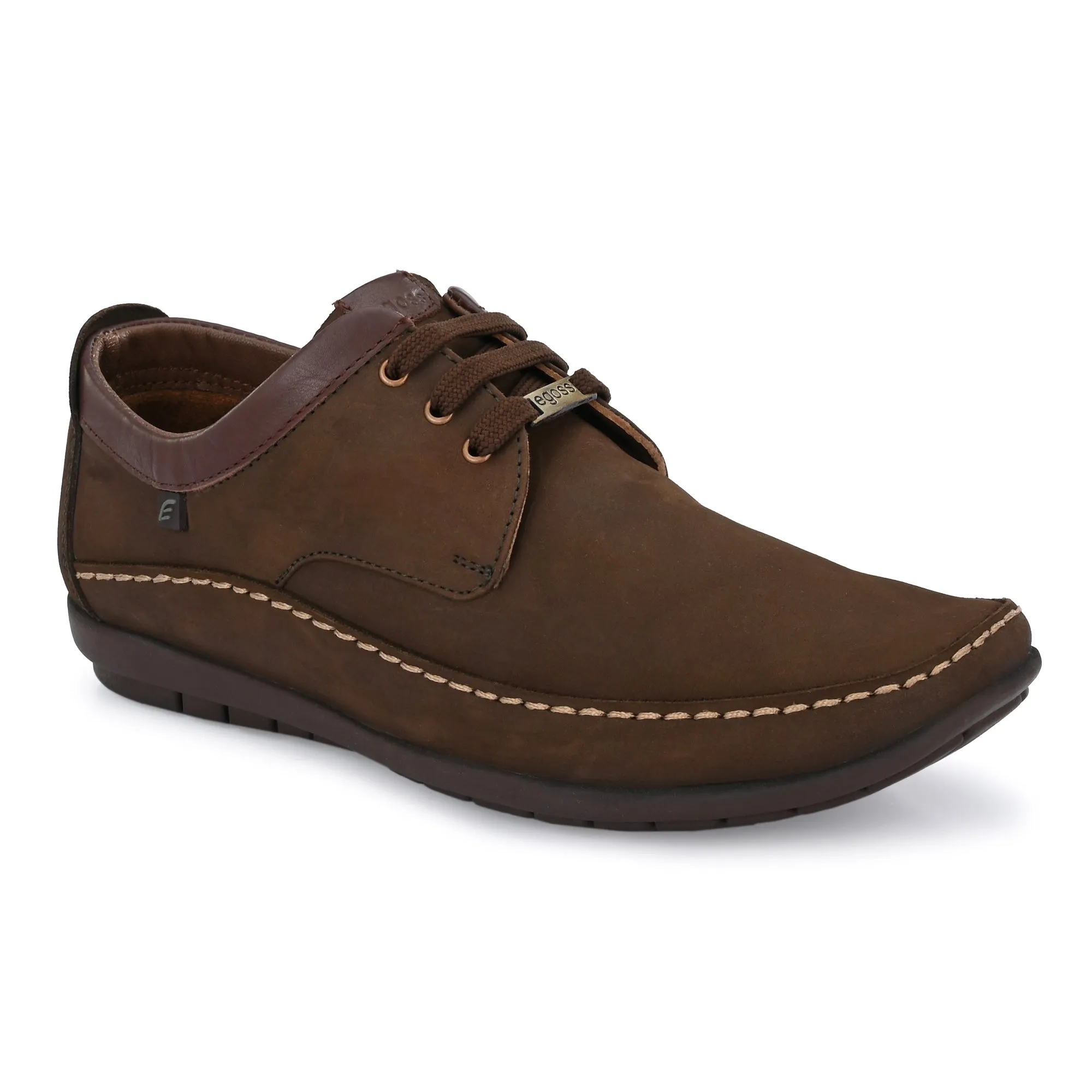Egoss Leather Casual Lace-Up Shoes For Men