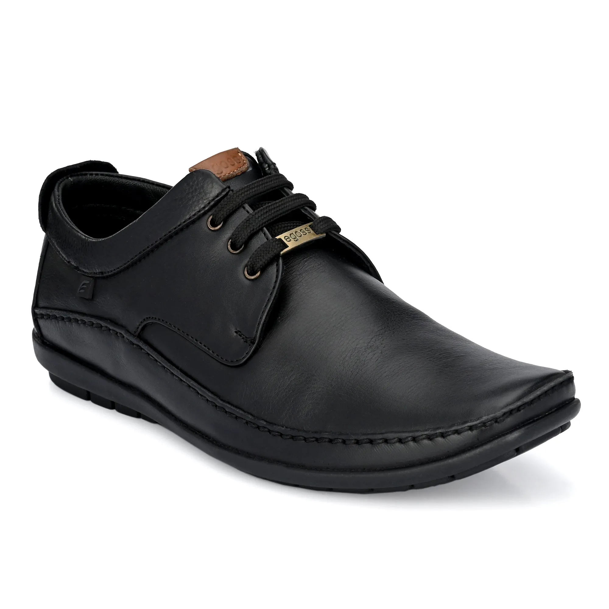 Egoss Leather Casual Lace-Up Shoes For Men