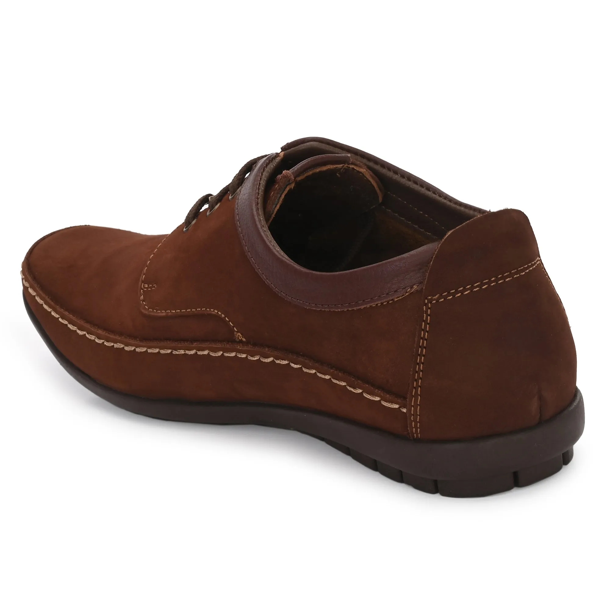Egoss Leather Casual Lace-Up Shoes For Men