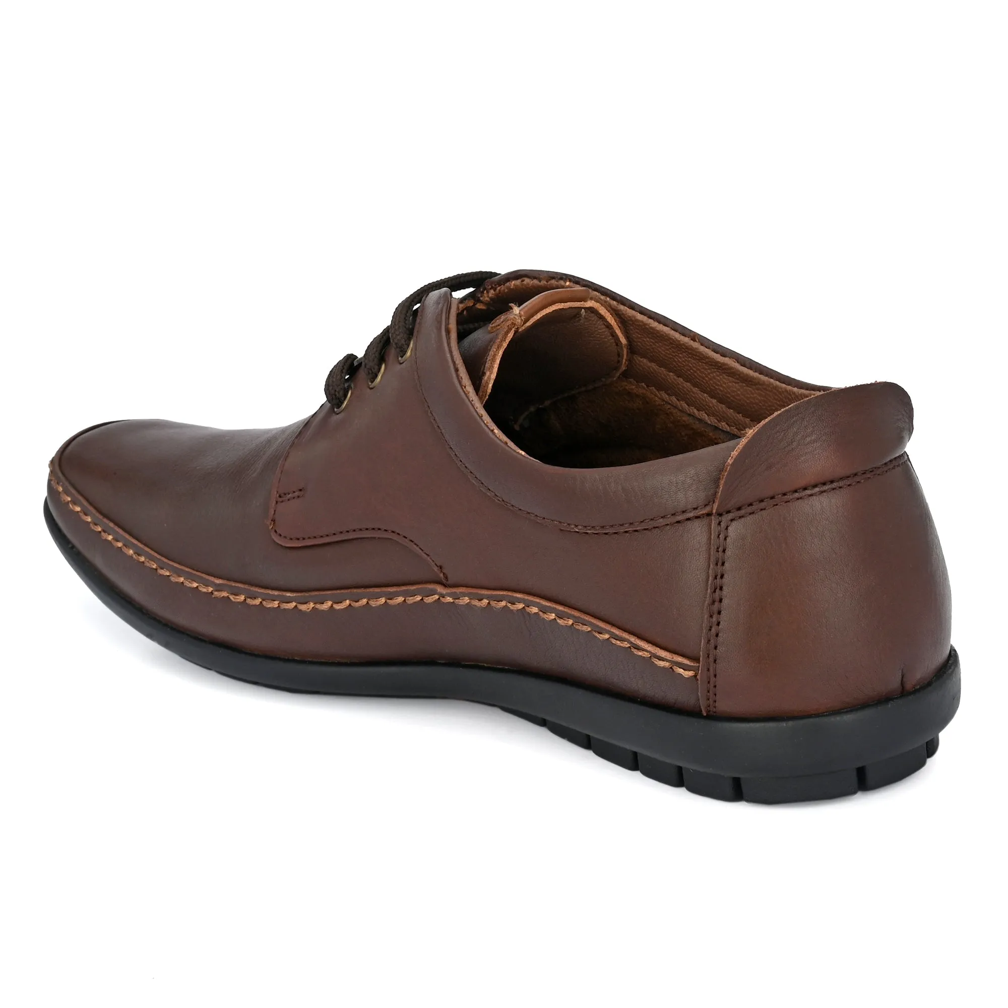 Egoss Leather Casual Lace-Up Shoes For Men