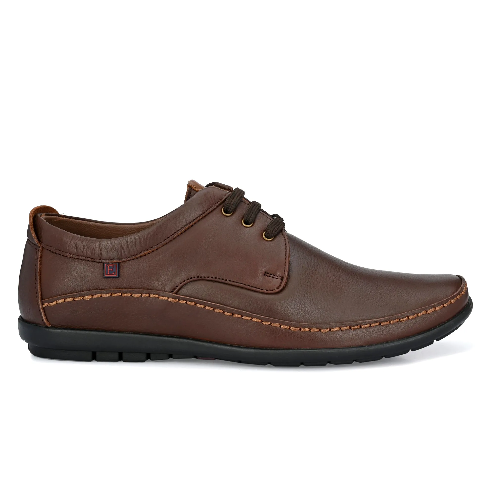 Egoss Leather Casual Lace-Up Shoes For Men