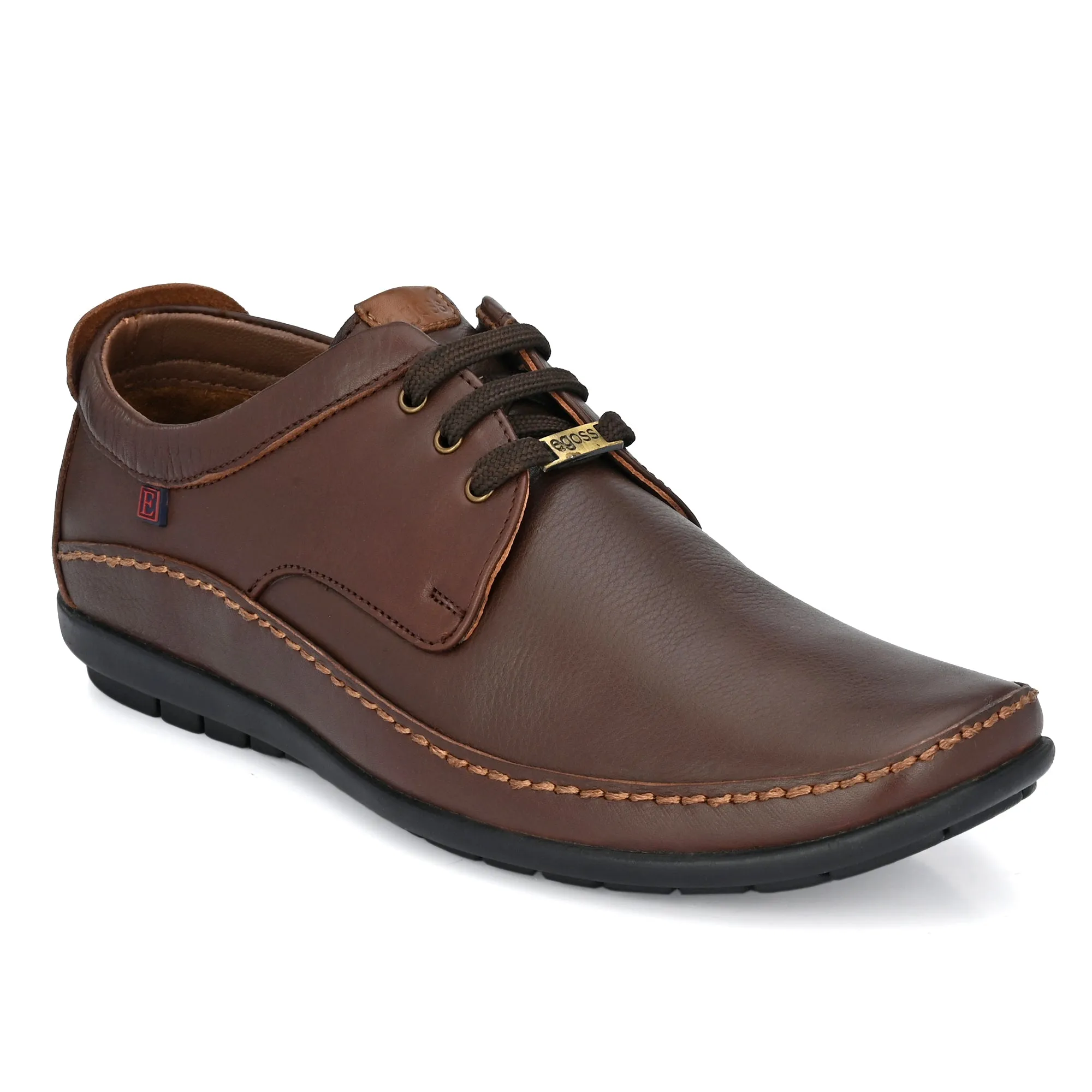 Egoss Leather Casual Lace-Up Shoes For Men