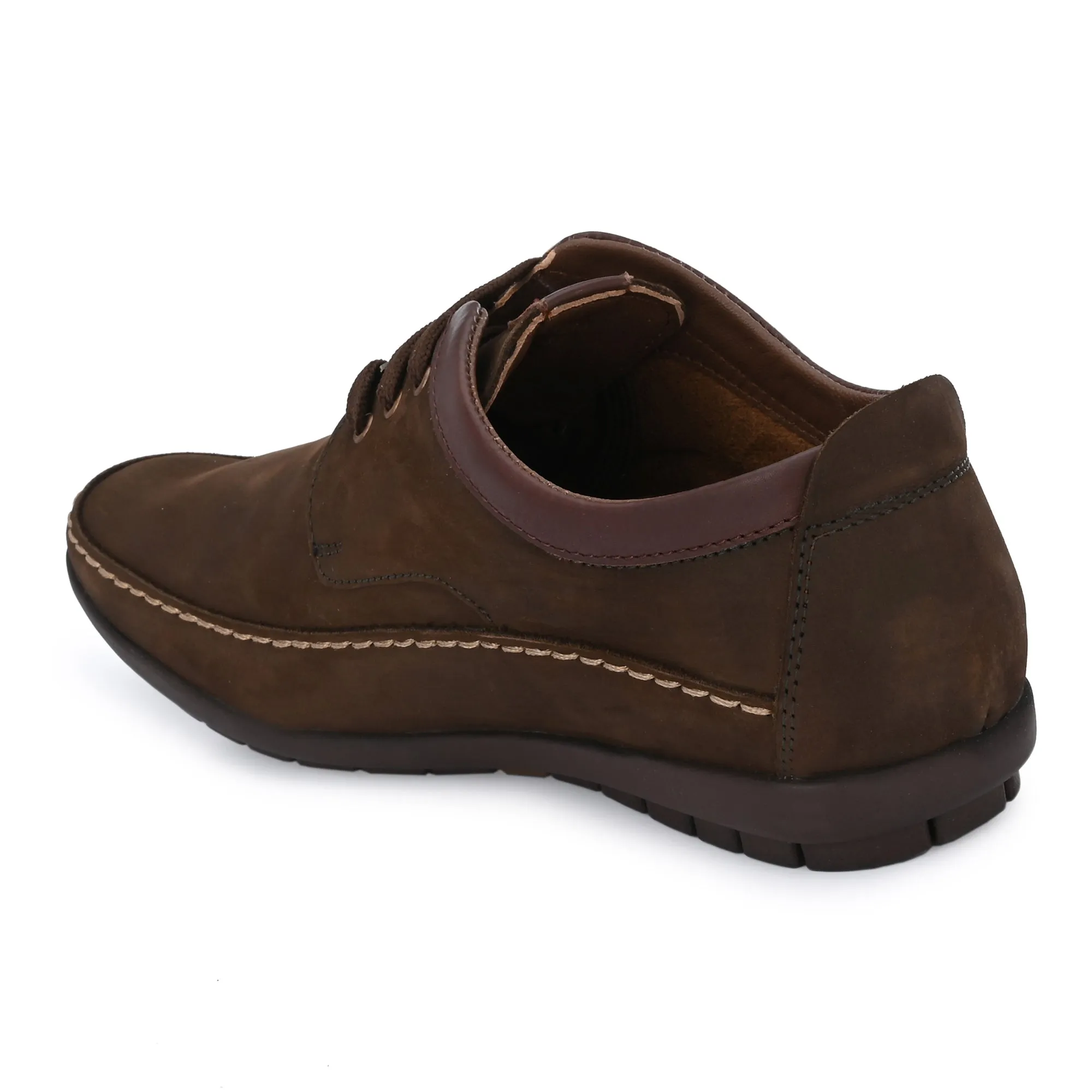 Egoss Leather Casual Lace-Up Shoes For Men