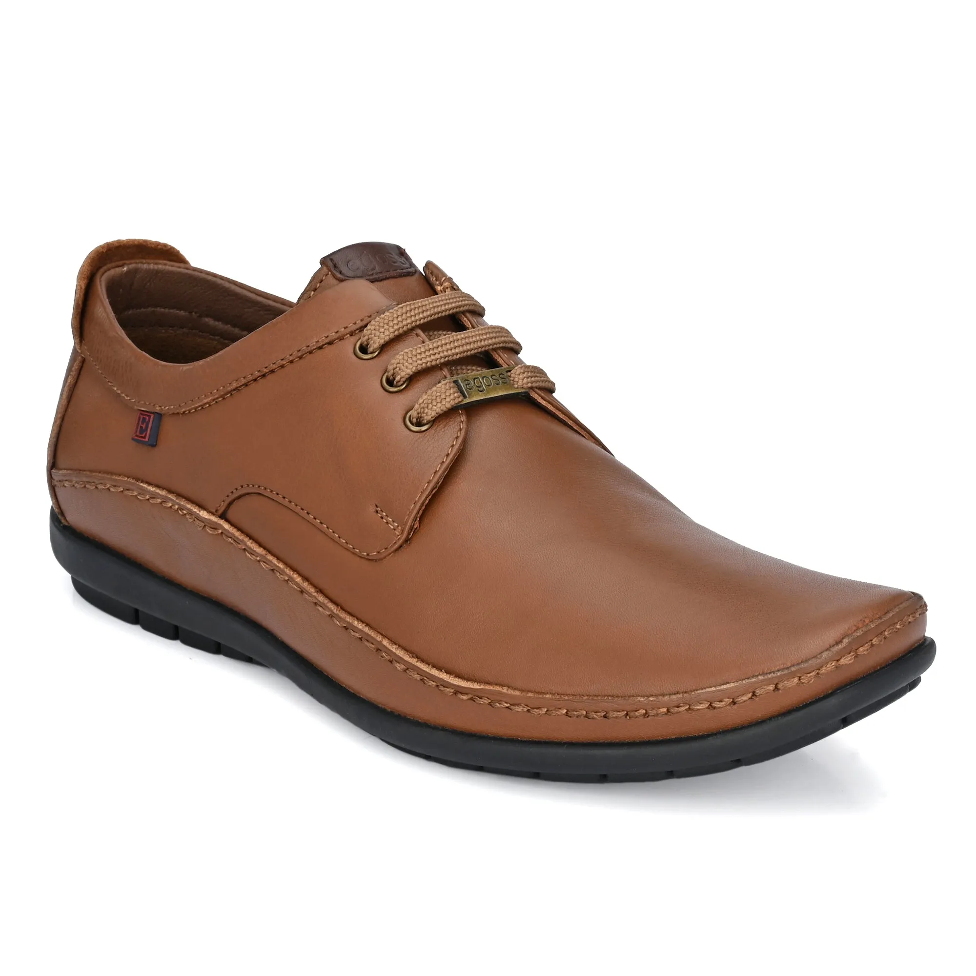 Egoss Leather Casual Lace-Up Shoes For Men