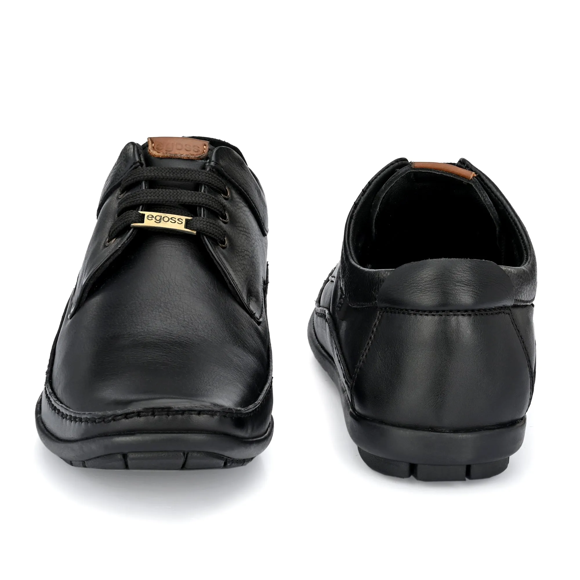 Egoss Leather Casual Lace-Up Shoes For Men