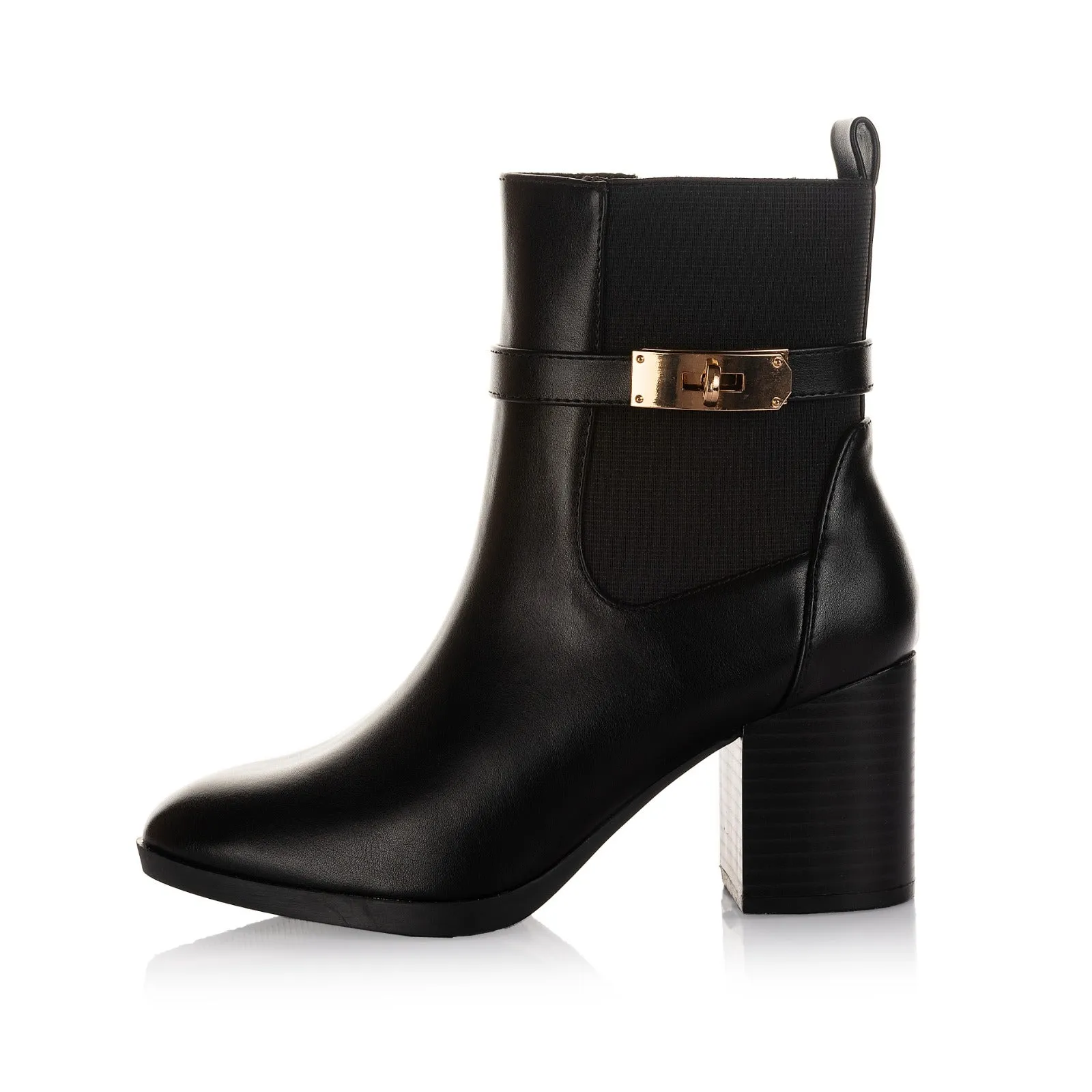 Elastic Panel Ankle Boots