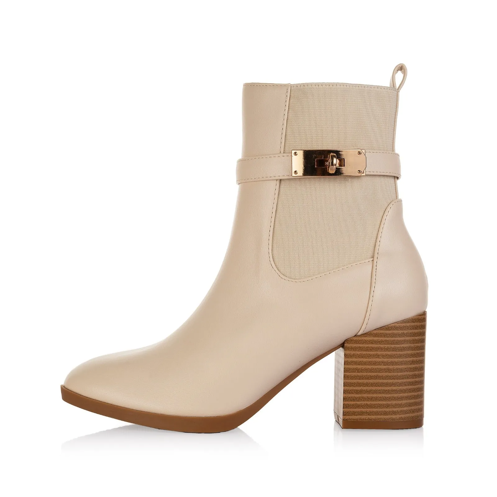 Elastic Panel Ankle Boots