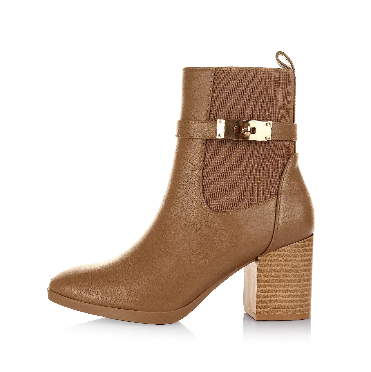 Elastic Panel Ankle Boots