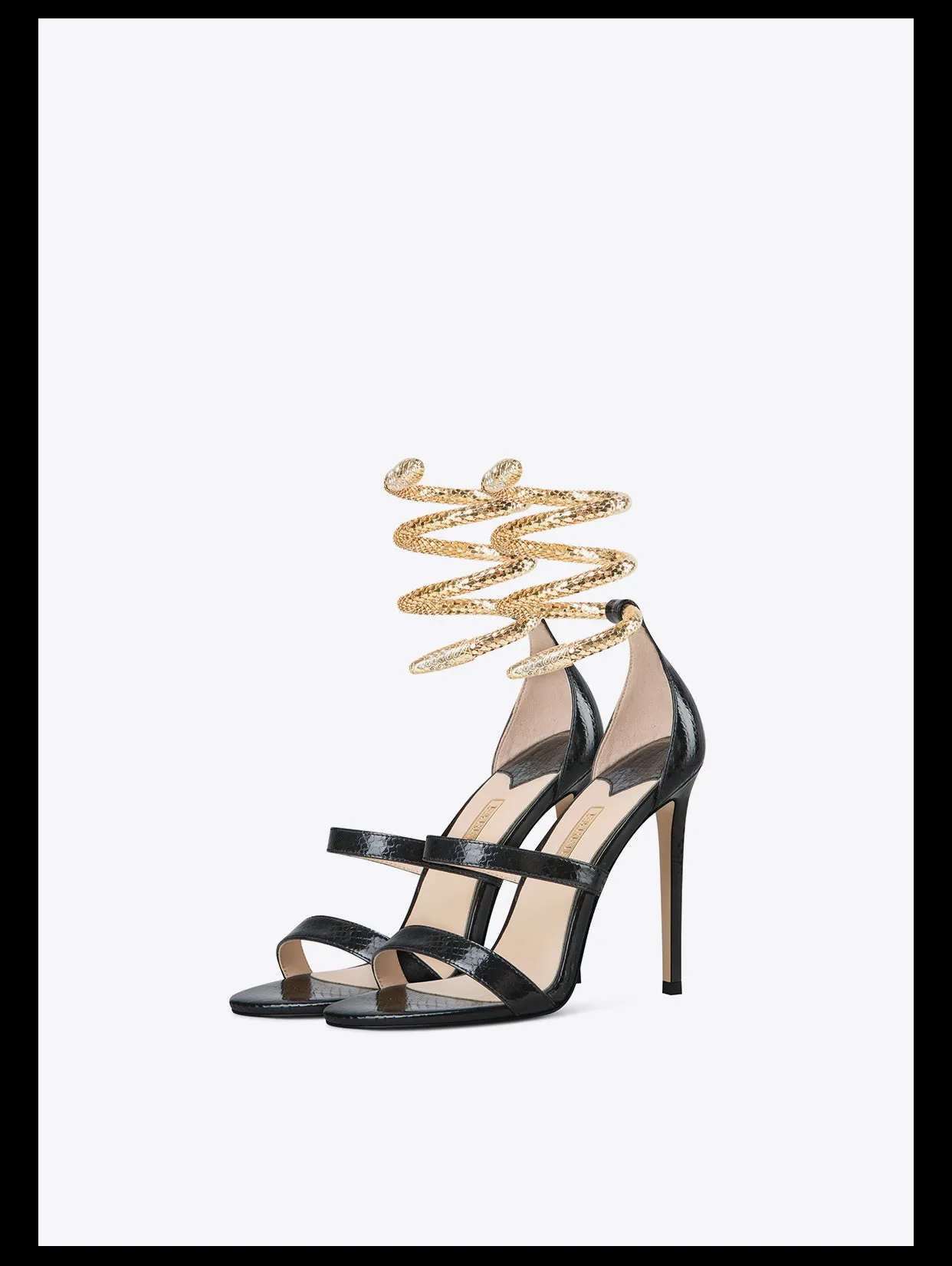 Fabfei gold high heeled sandals  - Jida