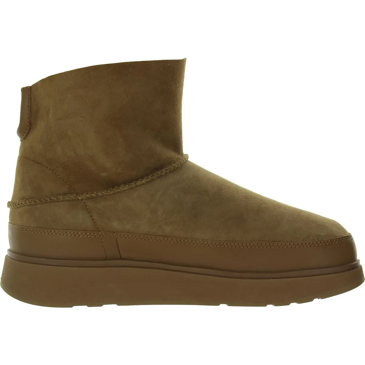 Fitflop Womens Leather Slip On Shearling Boots
