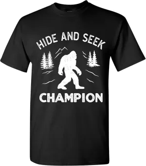 Hide and Seek Bigfoot T-Shirt Funny Humor Sarcastic T Shirt