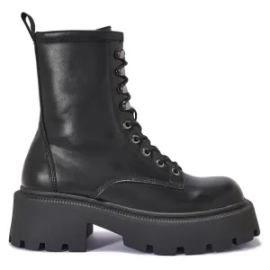 HIP1 CHUNKY CLEATED LACE UP BOOTS