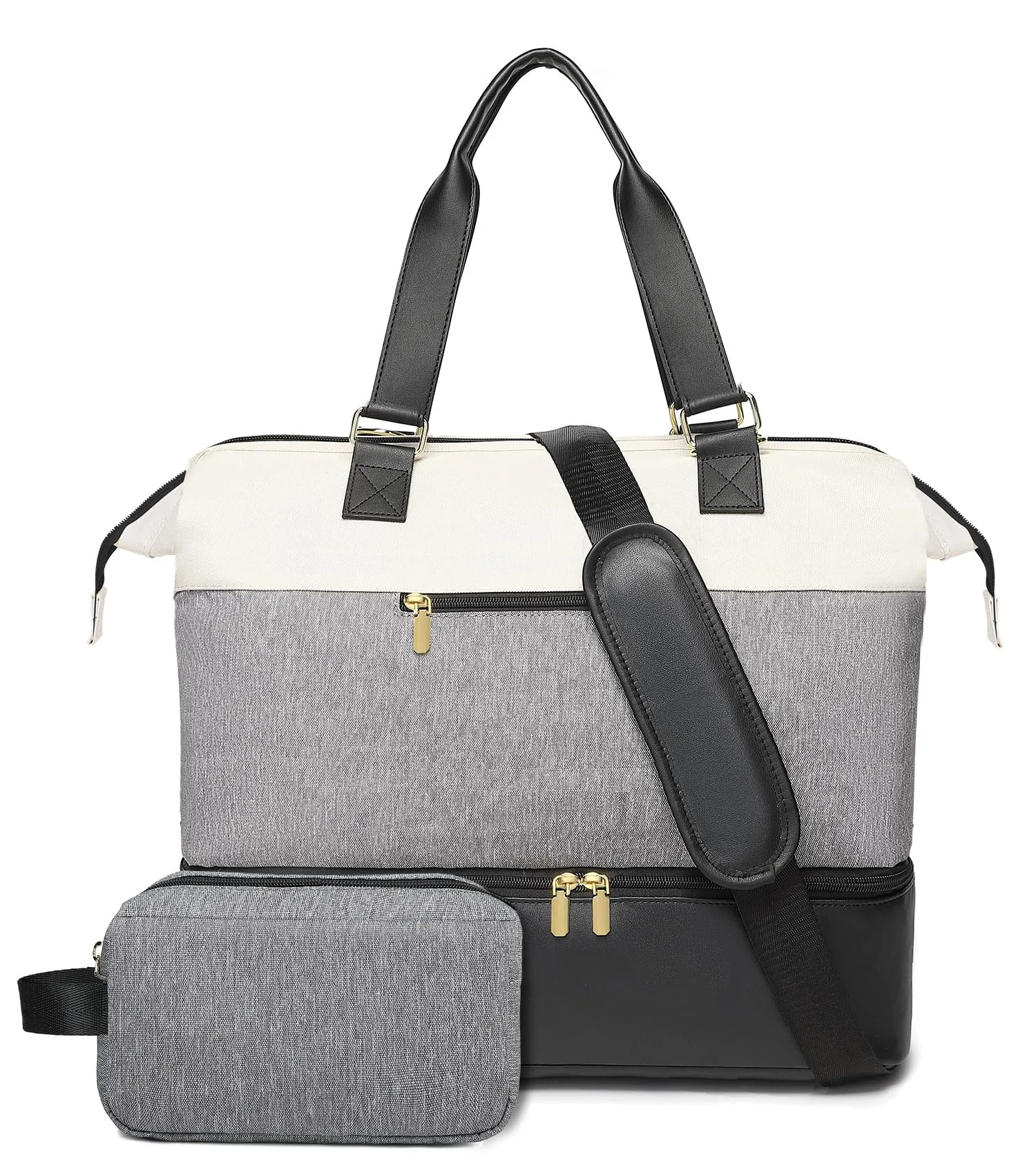 Large Travel Duffle Bag with Shoe Compartment