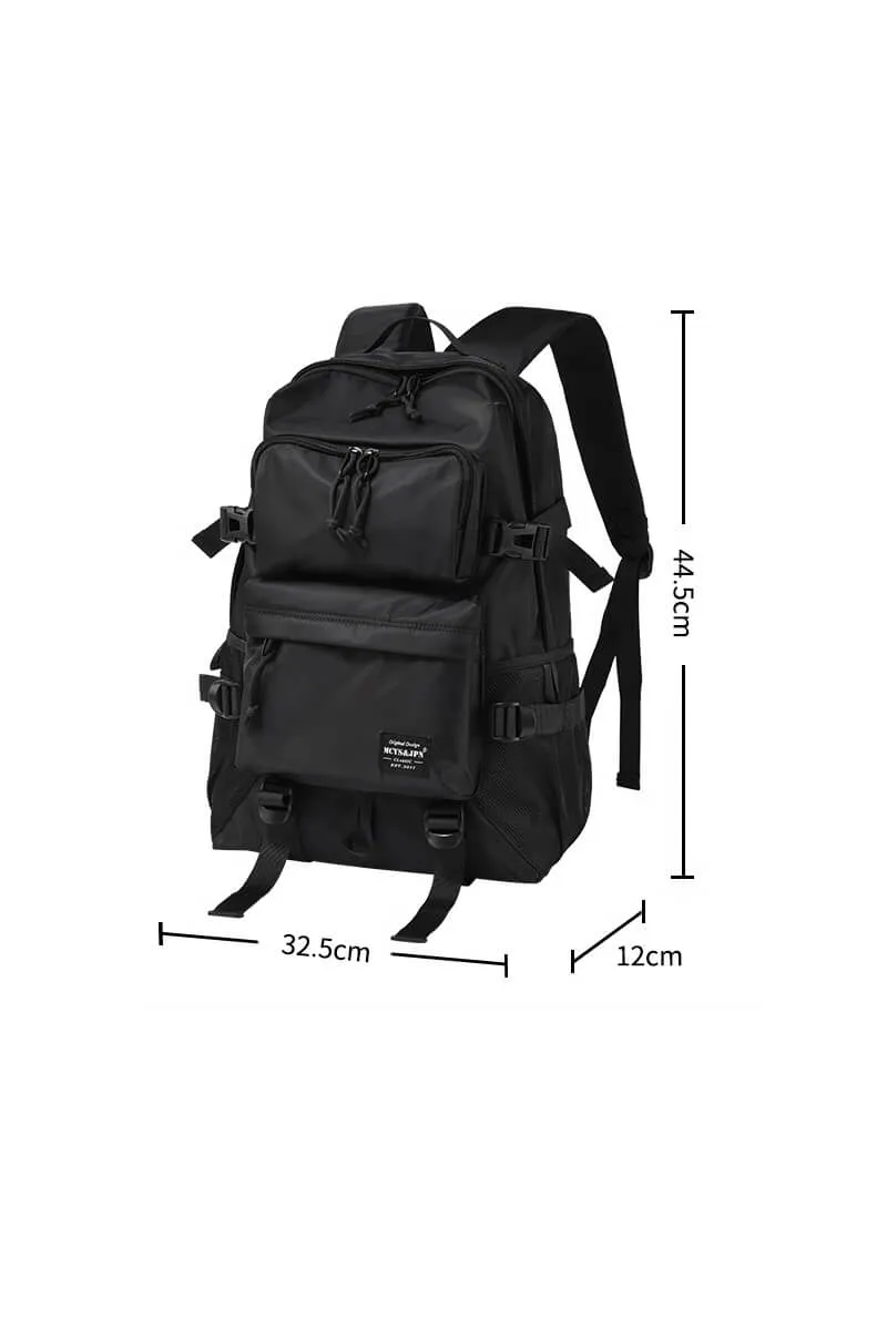 MCYS&JPN Large Black Backpack for Camping, Travel and School