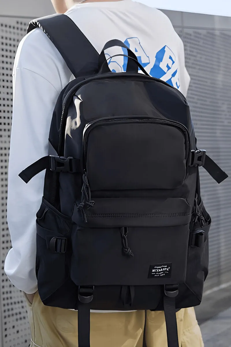MCYS&JPN Large Black Backpack for Camping, Travel and School