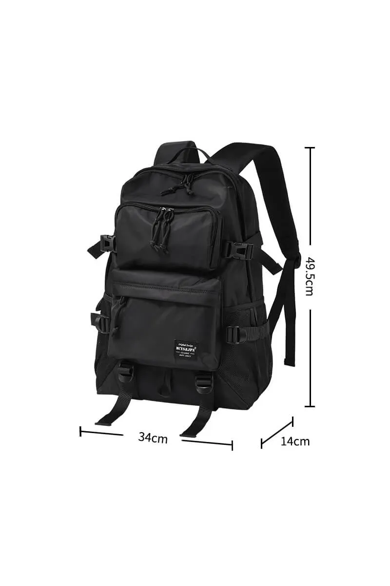 MCYS&JPN Large Black Backpack for Camping, Travel and School