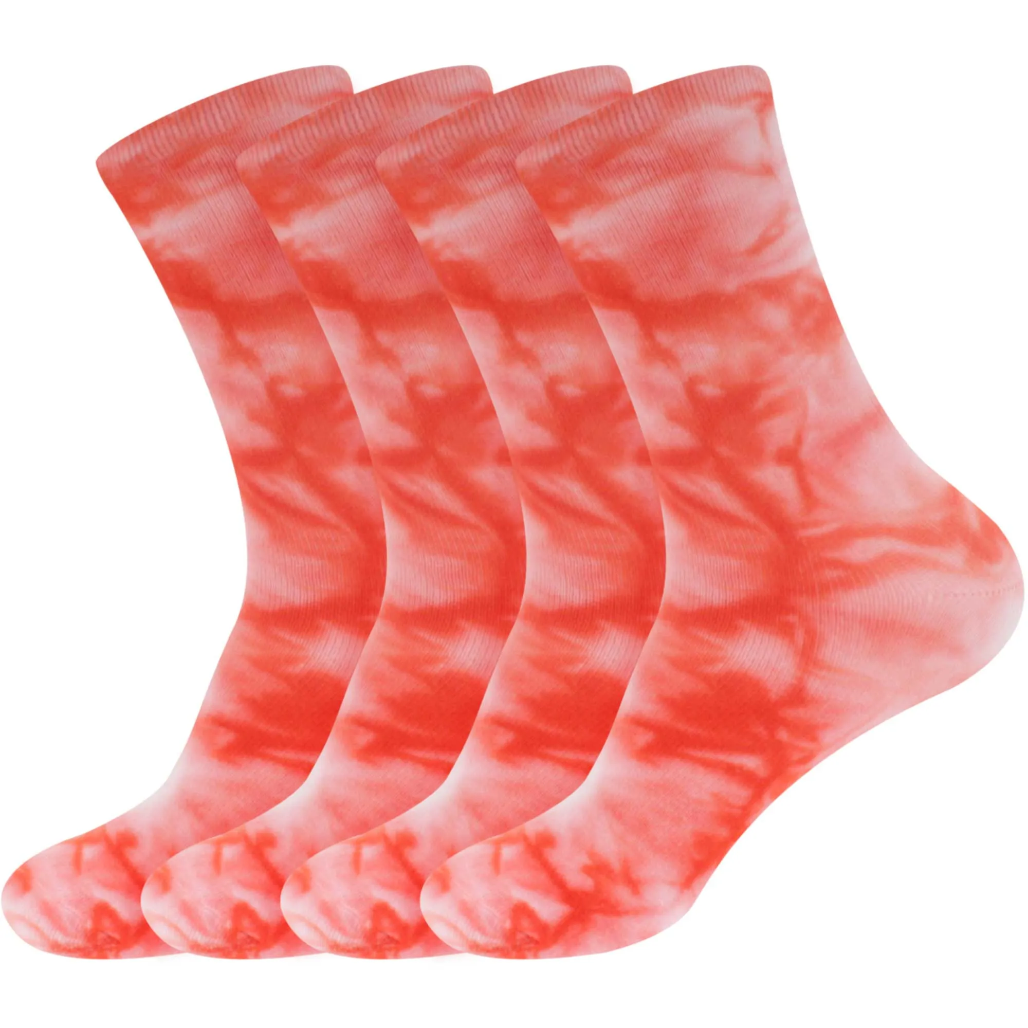 Men's Bamboo Fiber Tie Dye Crew Socks, 4 Pairs