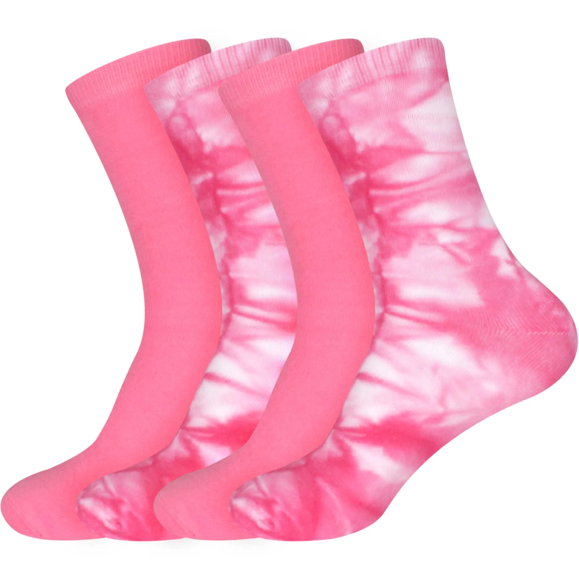 Men's Bamboo Fiber Tie Dye Crew Socks, 4 Pairs