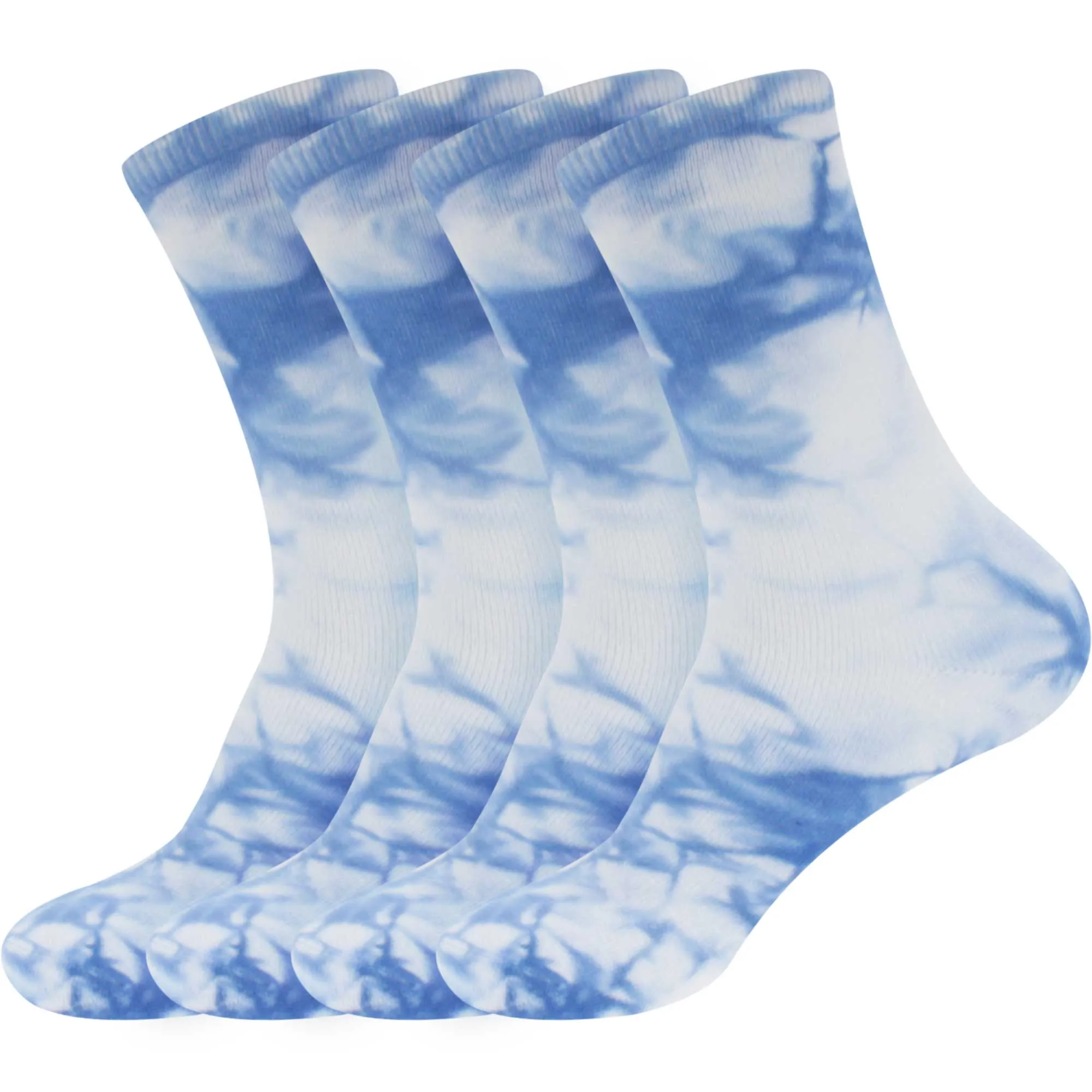 Men's Bamboo Fiber Tie Dye Crew Socks, 4 Pairs