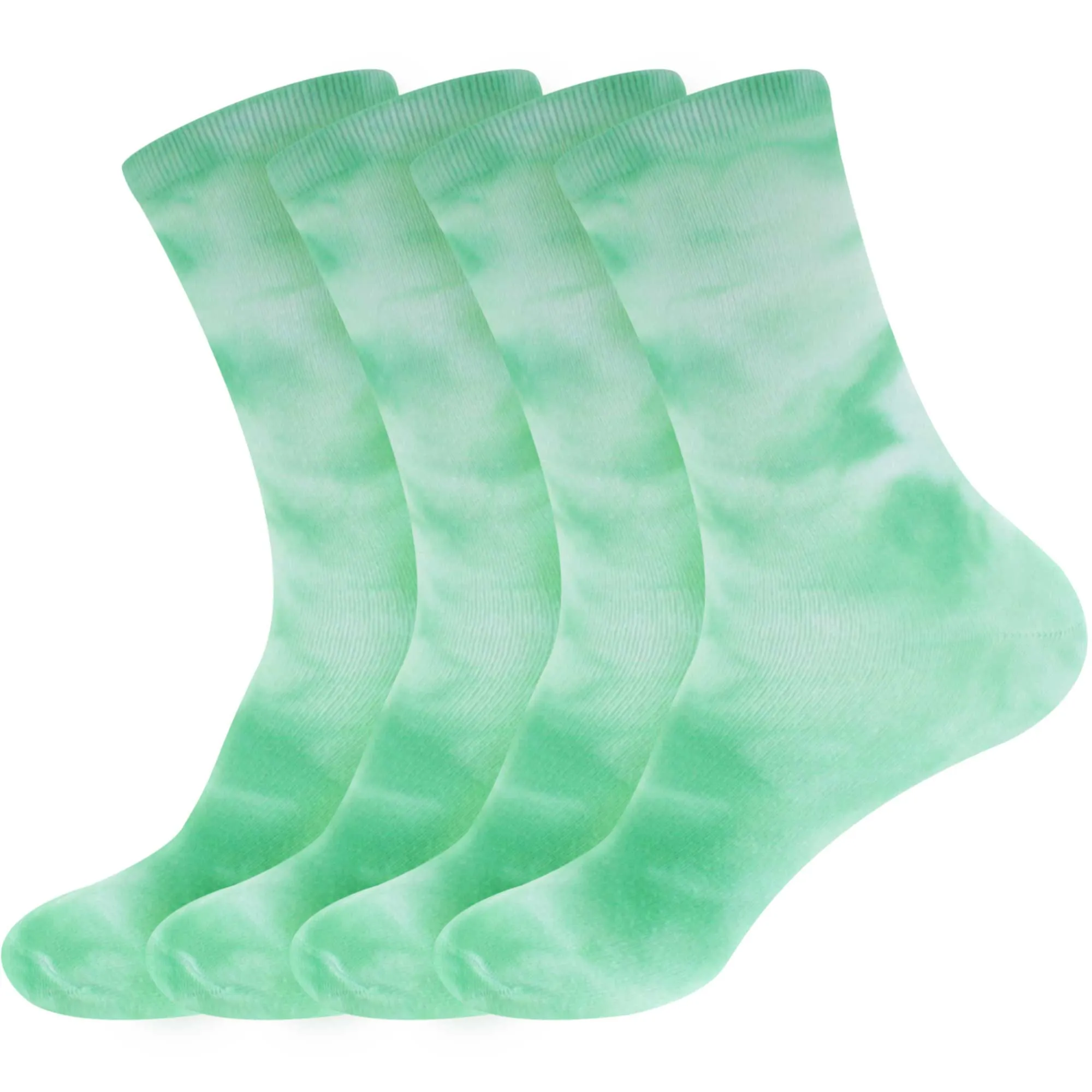 Men's Bamboo Fiber Tie Dye Crew Socks, 4 Pairs