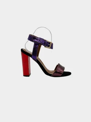 Metallic Heeled Sandals