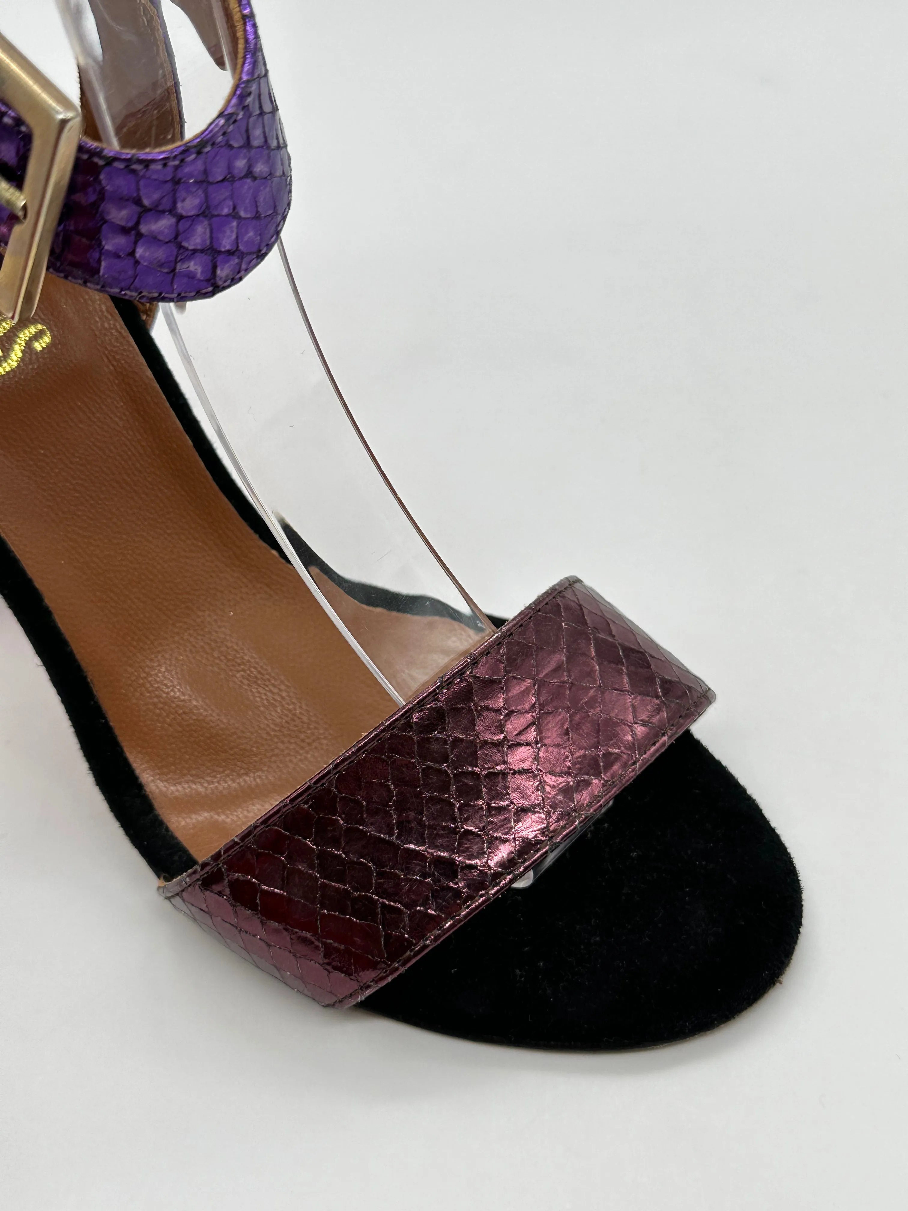 Metallic Heeled Sandals