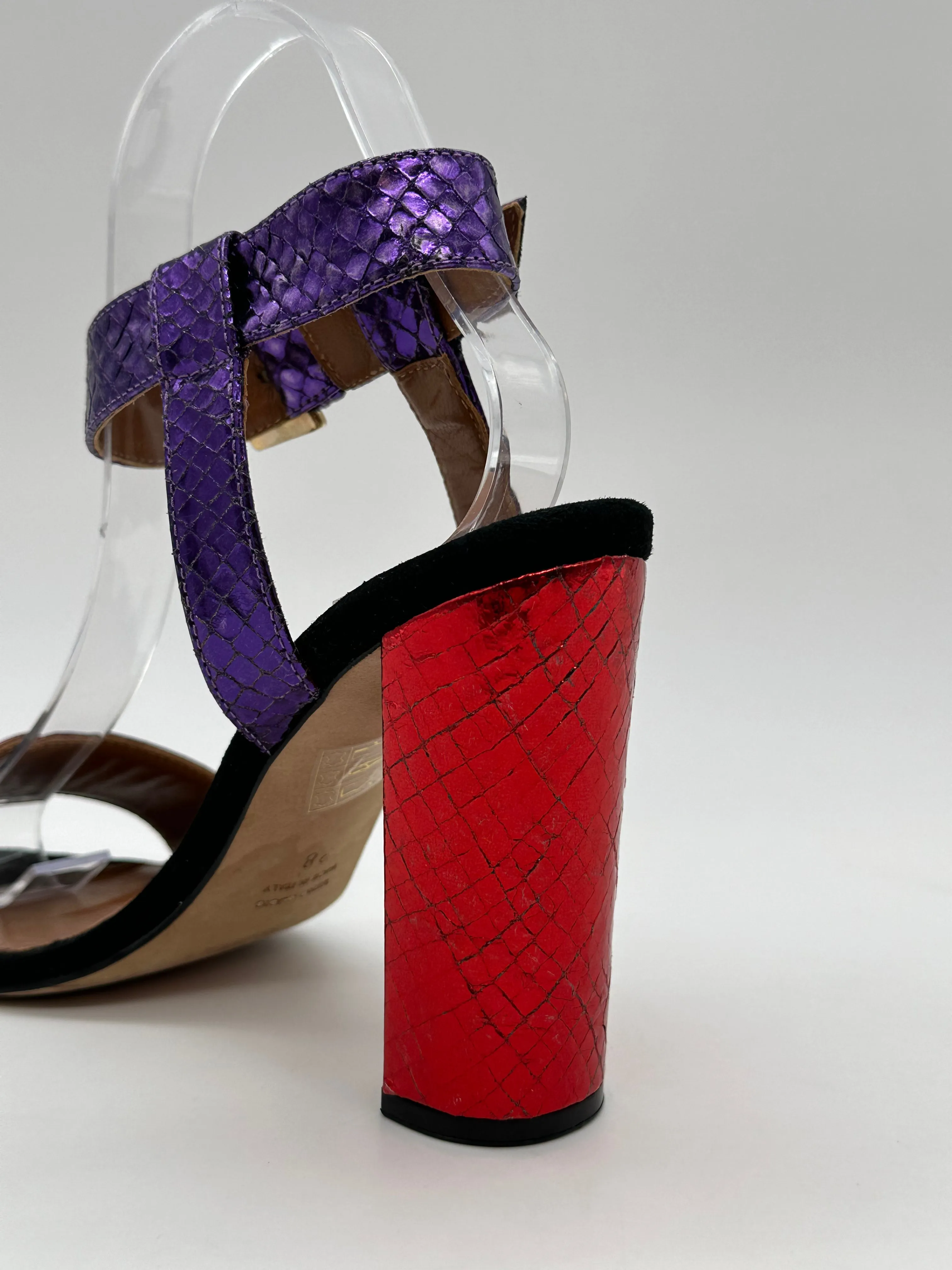 Metallic Heeled Sandals
