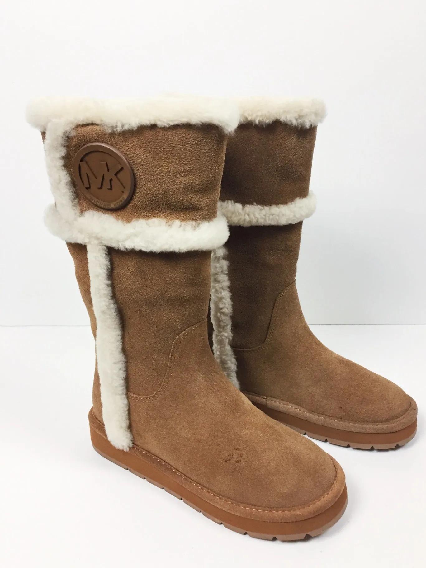 Michael Kors Shearling-Lined Suede/Fur Tall Winter Boots 6 NEW! $189