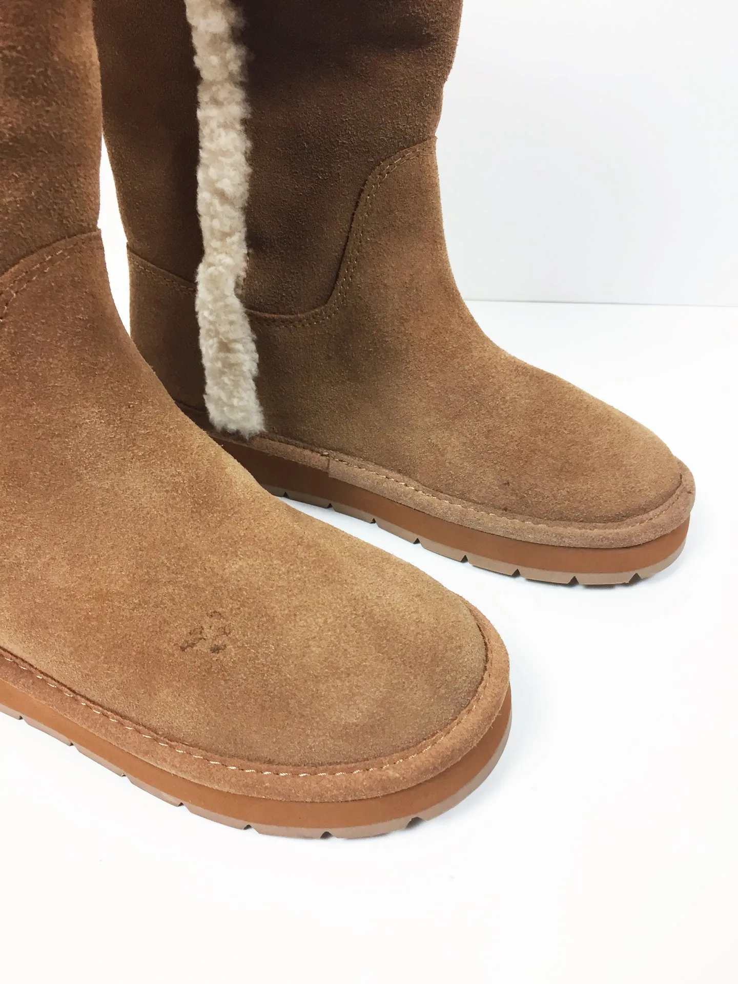 Michael Kors Shearling-Lined Suede/Fur Tall Winter Boots 6 NEW! $189
